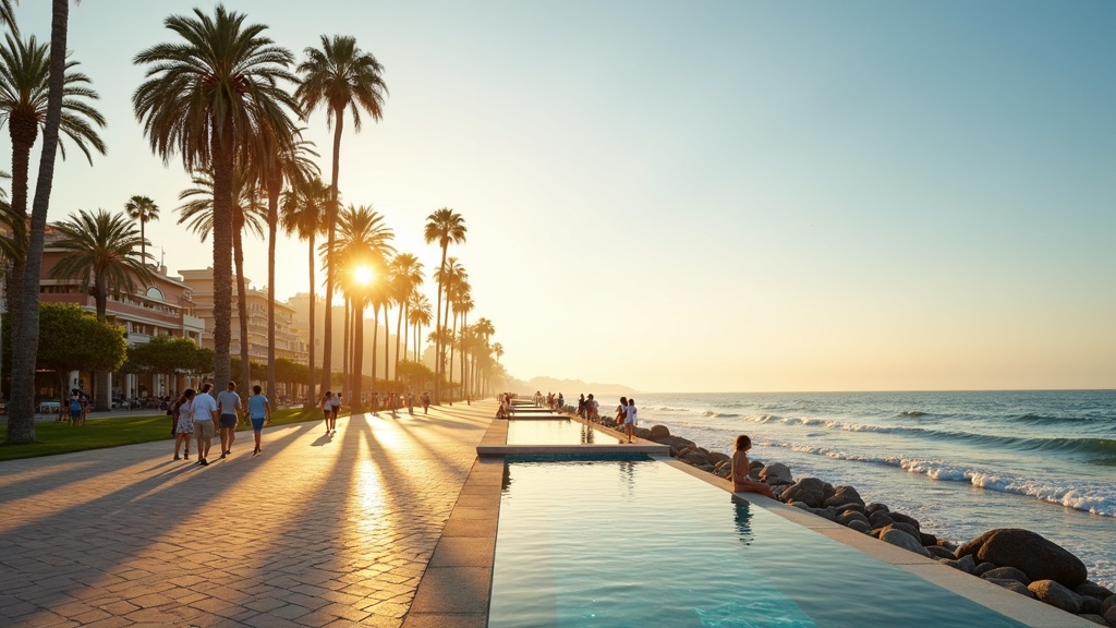 Résidences proches des parcs naturels Costa del Sol: Promenades matinales sur la côte méditerranéenne ensoleillée.