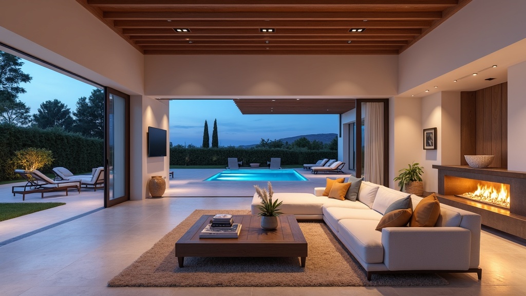 Costa del Solin ylellinen olohuone illan valossa: tasapaino luonnon ja mukavuuden välillä Costa del Sol - asunnon tarkastelu.