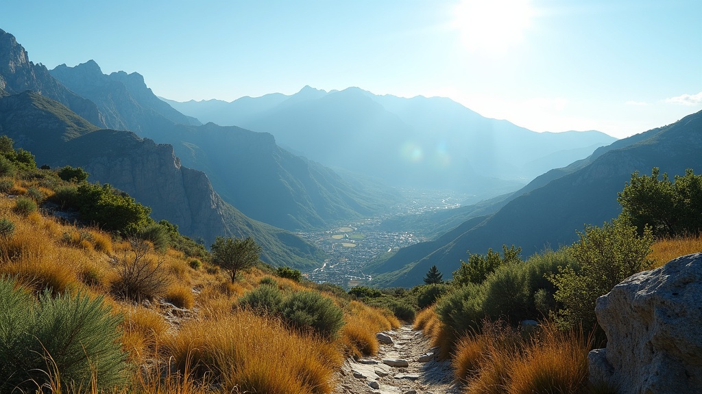 Sierra Blanca mountains from Costa del Sol, highlighting its ren luftkvalitet and vibrant outdoor lifestyle.