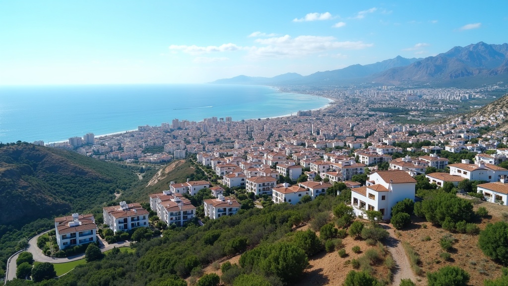 Panoramic Costa del Sol aerial view: Beaches, towns, mountains. Imagine your new life and avoiding financial surprises relocating to Costa del Sol.