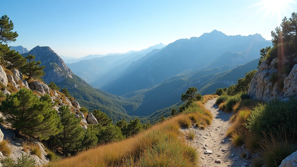 Costa del Sol ökoturizmus: túraútvonal a Sierra Blanca-hegységben, élvezve a természetes életmódot.