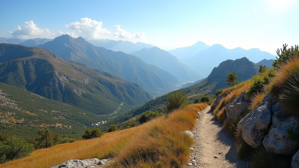Majestetiske fjell i Sierra Blanca, Costa del Sol – inspirasjon for luksusboliger og moderne arkitektur.