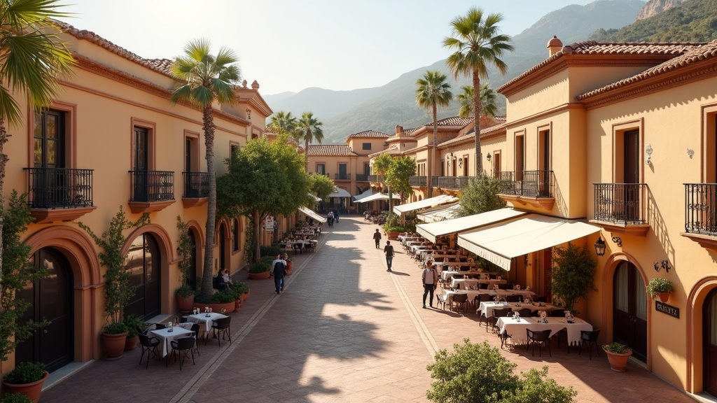 Urokliwa hiszpańska plaża w Costa del Sol, naturalnie łącząca życie blisko natury z ekologicznym otoczeniem Hiszpanii.