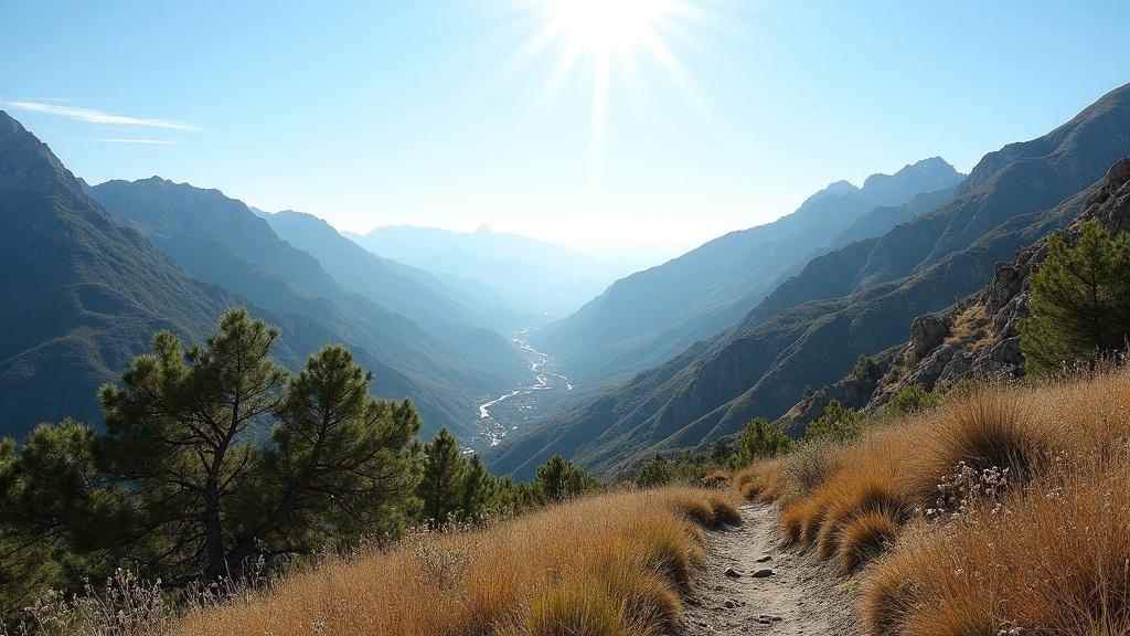 Sonnenverwöhnte Sierra Blanca Berge an der Costa del Sol: ideal für ganzjährig Outdoor Spanien lifestyle.