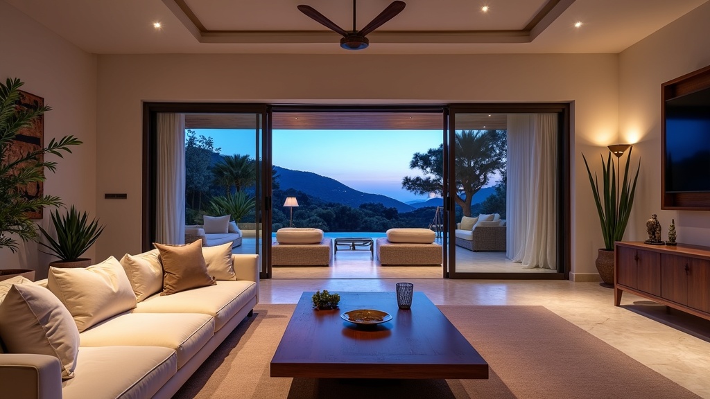 Wassersport Costa del Sol: Luxuriöses Wohnzimmer mit Meerblick & Terrasse – ideal zum Vergleichen von Top-Küstenabschnitten.