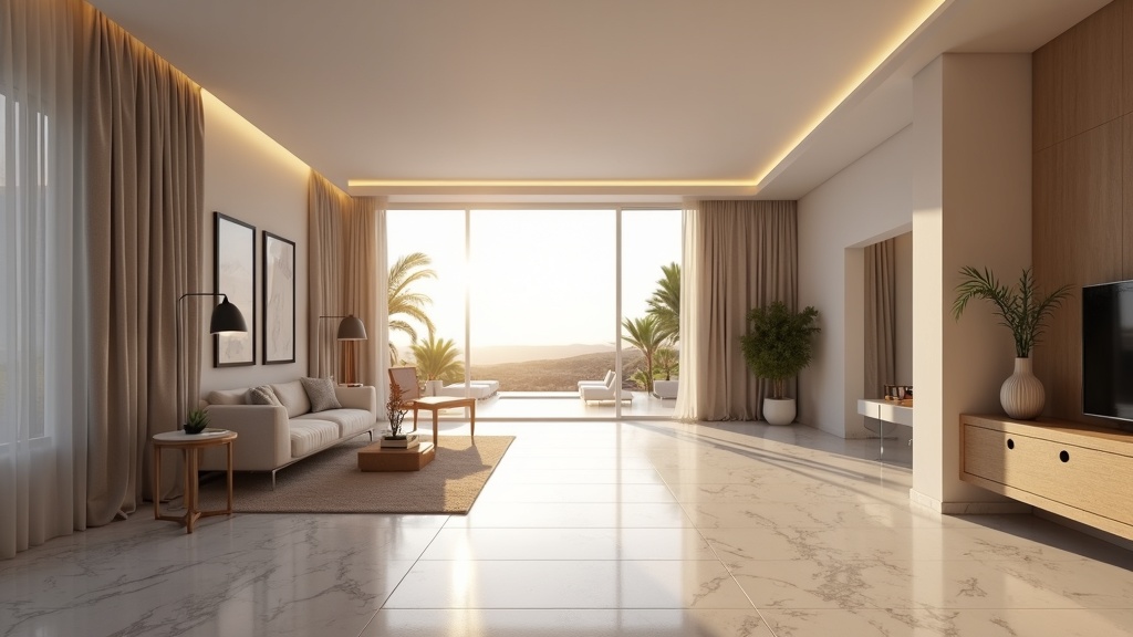 Luxe, instapklare woning kopen Costa del Sol klimaat: sleutels op entree tafel, uitnodigende hal, klaar voor bezichtiging.