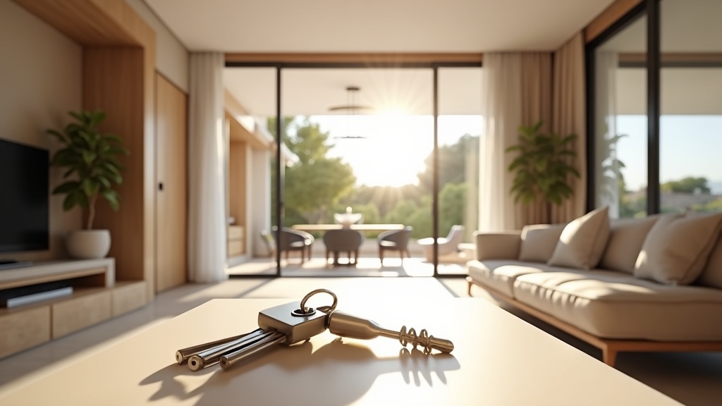 Keys on entrance table of a sleek, move-in ready luxury Costa del Sol property, ready for your exclusive luxury Costa del Sol itinerary.