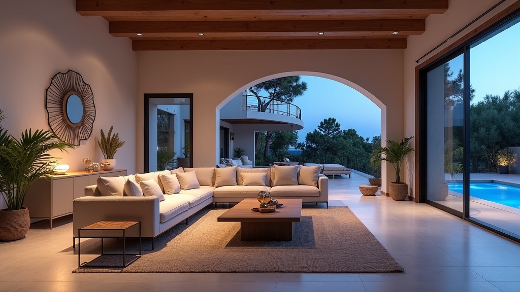 Ylellinen olohuone Costa del Solin kiinteistössä, vertaile vuoristomaisemat ja rannikkomaisemat Costa del Solilla.