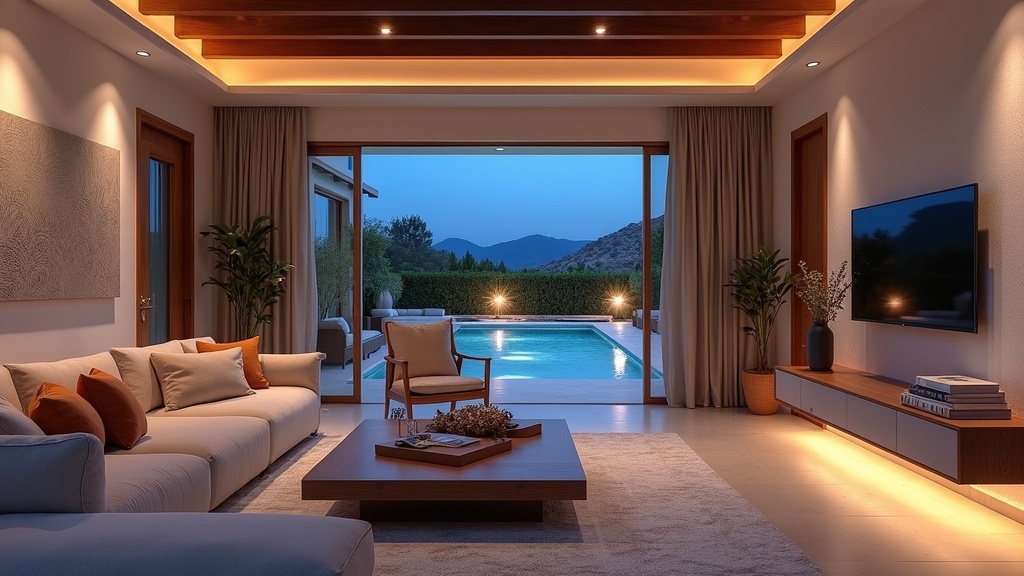 Luxe Costa del Sol woonkamer; ademhalingsgezondheid Spanje voordelen zeelucht aan de kust.