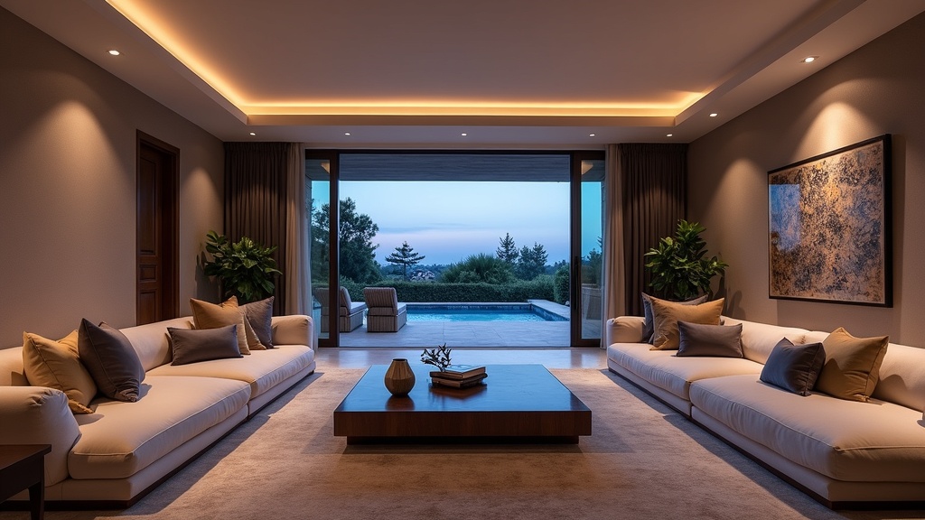 Marbella éghajlat: Luxus spanyol stílusú nappali, modern bútorokkal és teraszajtóval. Torremolinos napsütés vagy Estepona mikroklíma? Costa del Sol városok összehasonlítása.