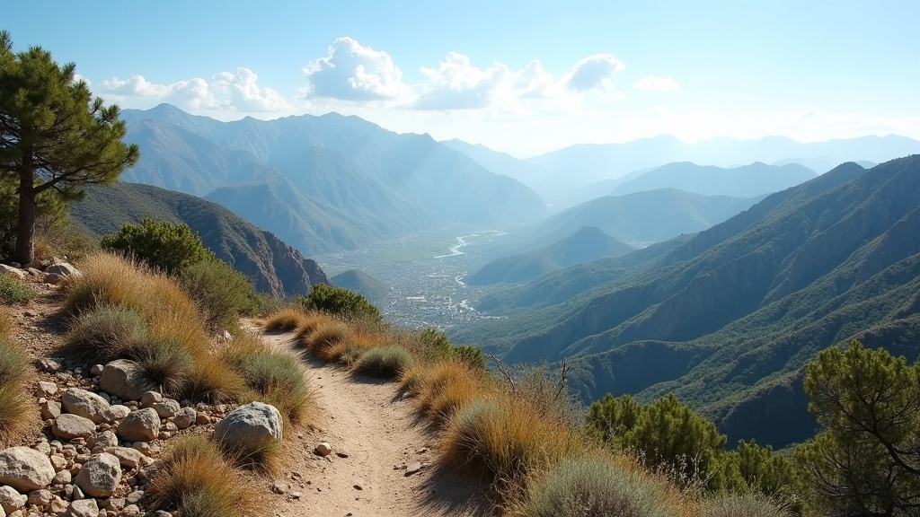 Costa del Sol widoki panoramiczne: Słońce rozświetla szlaki gór Sierra Blanca, inspirując do odkrywania natury.