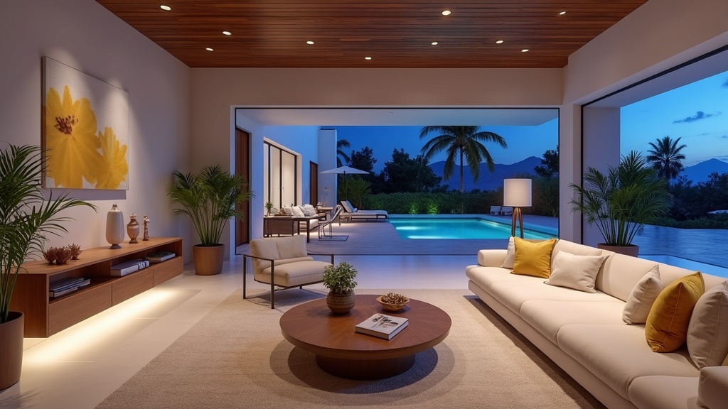 Luksuriøs stue, Costa del Sol: Vinter i Andalusien hyggelig, solrige vintre med terrassen åben. Sammenlign sommer- og vintertemperaturer.