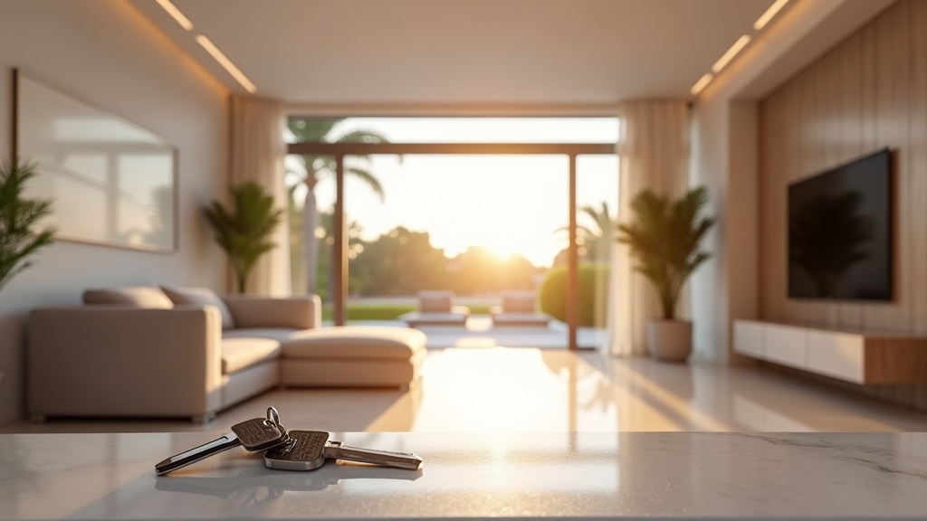 Moderne luksusbolig i Costa del Sol klar til indflytning, perfekt stand med indbydende entré og tidlig solopgang. Costa del Sol investeringsvejr.