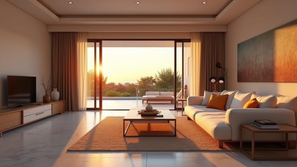 Luxus tengerre néző kilátás Costa del Sol golfpályák közelében: elegáns andalúz nappali terasszal.