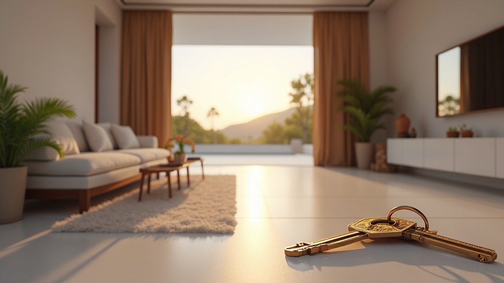 Move-in ready luxury Costa del Sol property, keys on table. See the cost of property investment Spain in our guide.