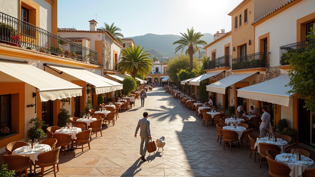 Życie przy plaży Costa del Sol: urocza hiszpańska plaza, tradycyjna architektura, inspirujące aktywności.