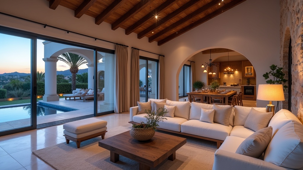 Luksusowy salon w willi na Costa del Sol: idealne miejsce po aktywnościach sporty wodne Marbella Estepona Benalmádena.