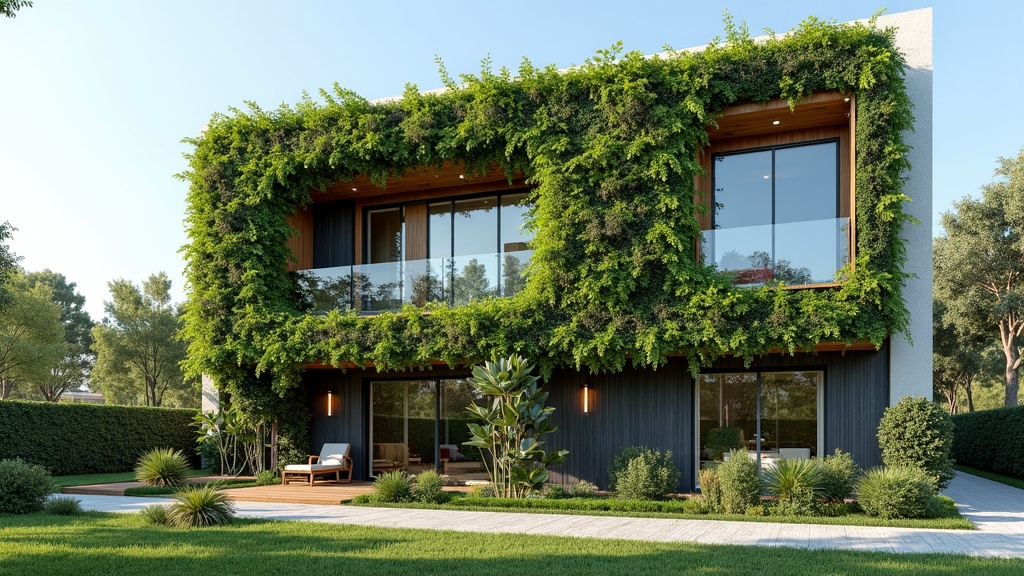 Vertical green wall on a Costa del Sol building, showcasing sustainable real estate and a vibrant, eco-conscious Mediterranean lifestyle.