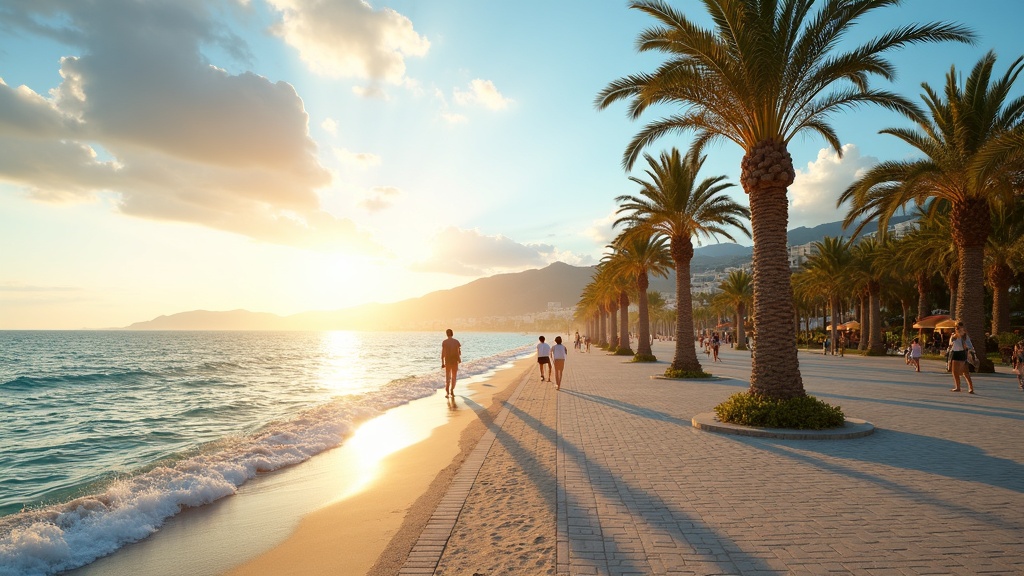 Nauti Costa del Solin mikroilmaston 320 aurinkoisesta päivästä kävelyllä rannikolla Välimeren äärellä.