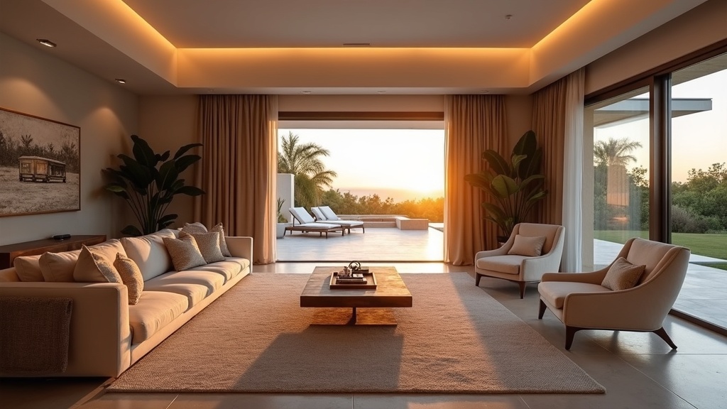 Luksuriøst andalusisk interiør med naturligt lys; perfekt til udendørsliv året rundt i bæredygtige boligområder på Costa del Sol.