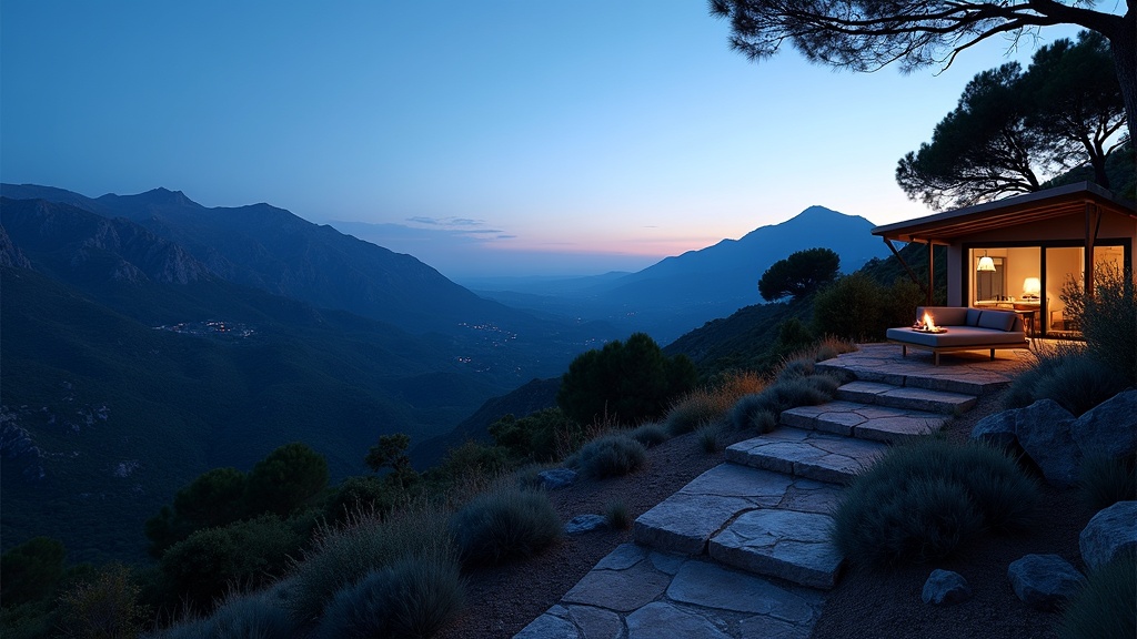 Dusk over Sierra Blanca, highlighting the natural beauty and outdoor lifestyle near new-build homes in Costa del Sol. Inspiring engineering.