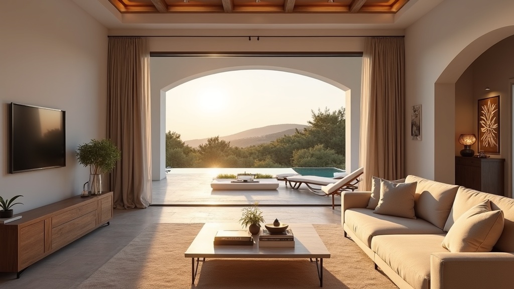 Luxury Costa del Sol living room. Understand habitability and energy certificates Costa del Sol for elegant property purchases.