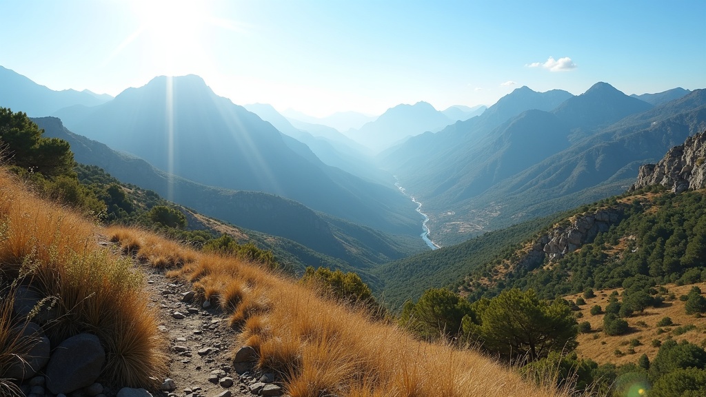 Morze Śródziemne a zdrowie Costa del Sol: Góry Sierra Blanca, natura, i aktywny styl życia w jasnym słońcu.