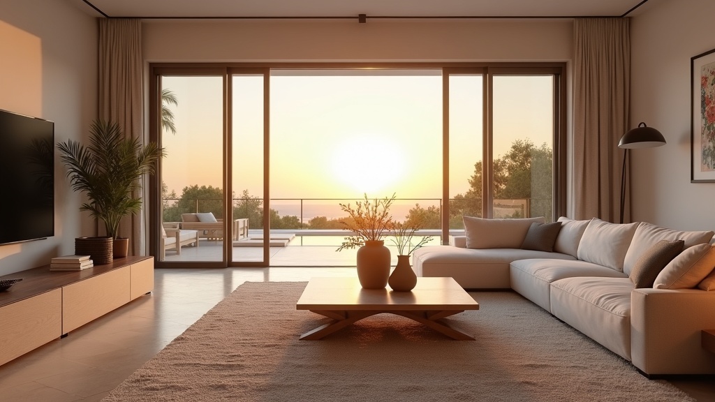 Luksusowy salon w willi na Costa del Sol: idealne otoczenie dla zdrowy styl życia Hiszpania Costa del Sol dla seniorów.