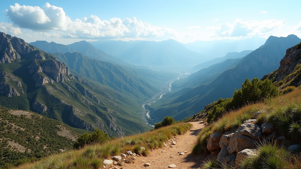 Krajobrazy między Malagą a Sotogrande: góry Andaluzji, wybrzeże Costa del Sol, słońce i szlaki.