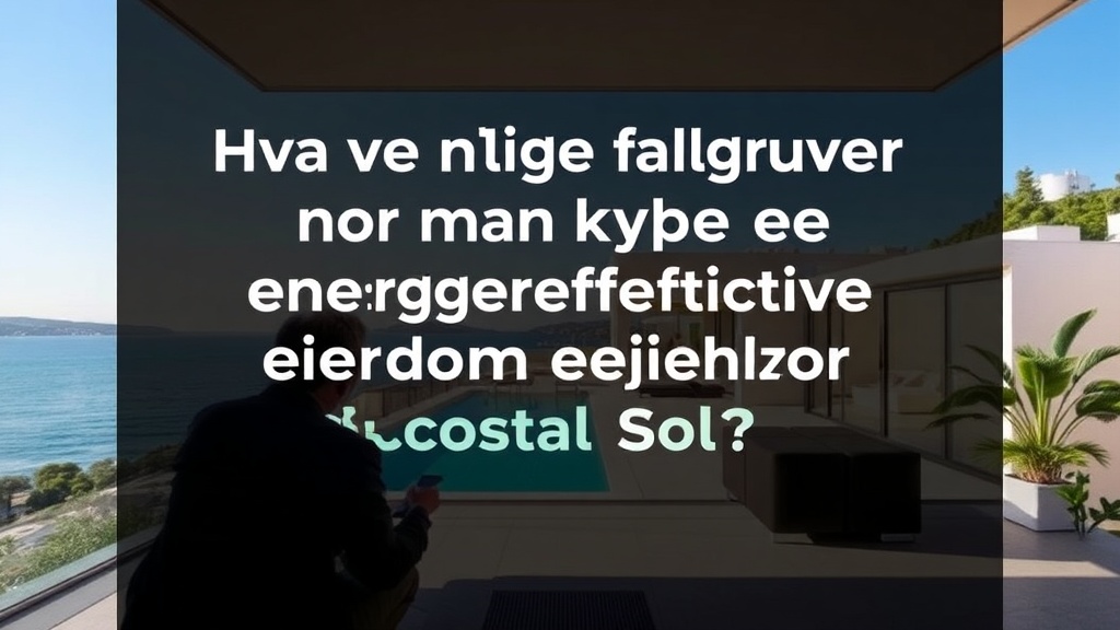 Forstå energieffektive eiendommer på Costa del Sol for 2026 - Eiendom på Costa del Sol