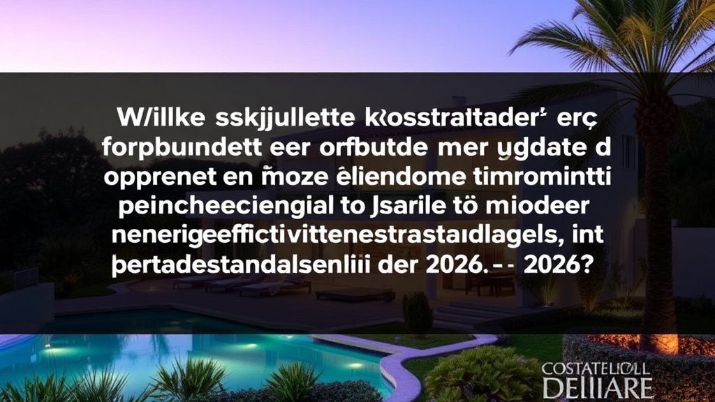 Forstå energieffektive eiendommer på Costa del Sol for 2026 - eiendom på Costa del Sol