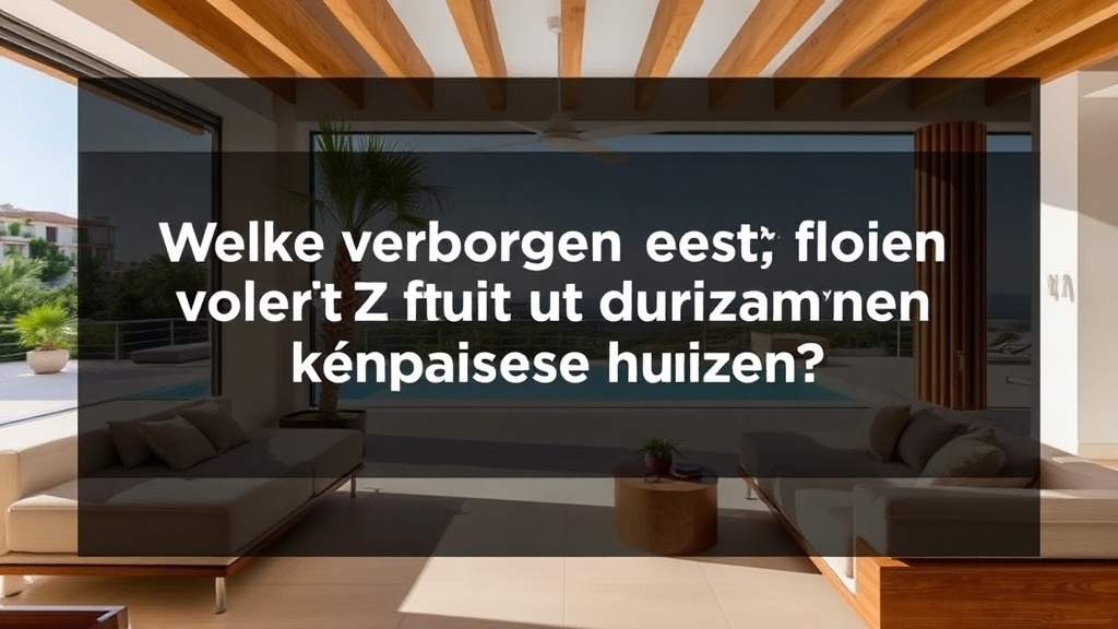 Navigeren door de toekomst van huizen kopen: Het belang van duurzaam vastgoed in Spanje voor 2026 - Costa del Sol vastgoed