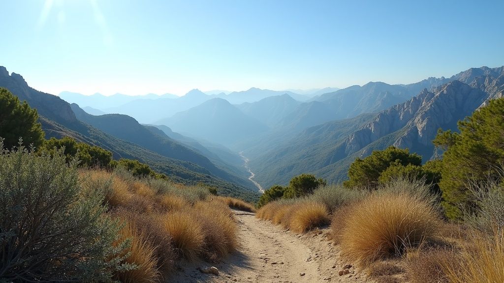 Nowe inwestycje Costa del Sol: Góry Sierra Blanca i szlaki turystyczne ukazują aktywny styl życia w słońcu.