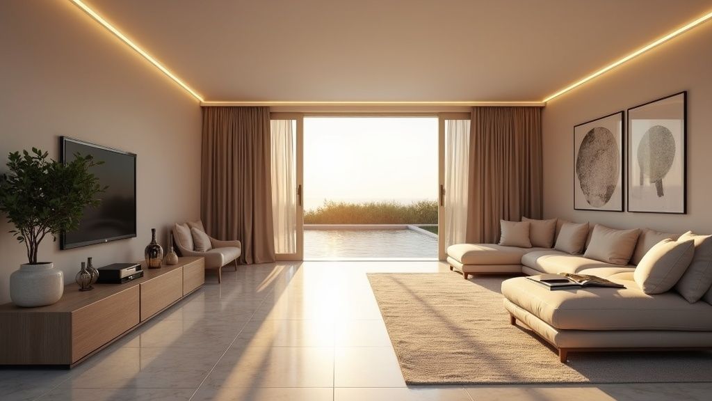 Klar til å flytte inn: Elegant luksusbolig på Costa del Sol. Klar for kjøp luksusbolig havutsikt solnedgang over fjellene livskvalitet ved havet.