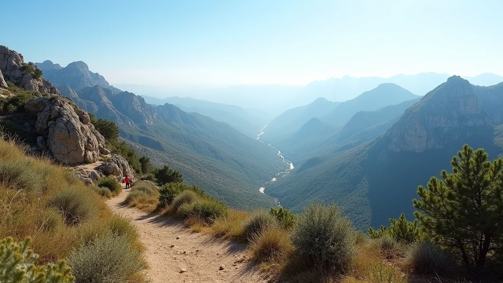Klimat śródziemnomorski Costa del Sol: górskie szlaki Sierra Blanca sprzyjające całorocznym aktywnościom na tle słońca.