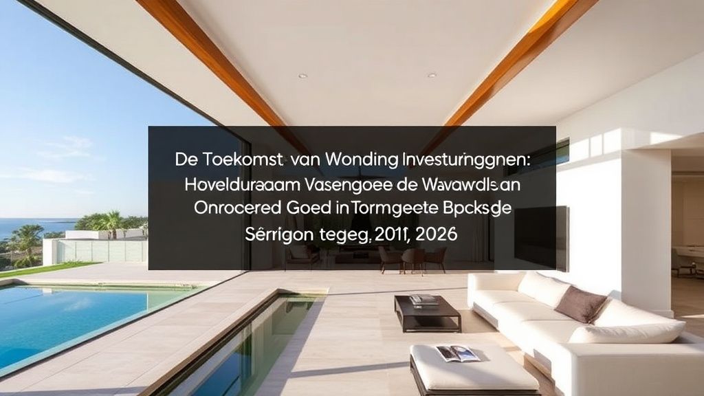 De Toekomst van Woninginvesteringen: Hoe Duurzaam Vastgoed de Waarde van Onroerend Goed in Spanje Vormgeeft tegen 2026 - Costa del Sol vastgoed